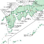 西日本の祭り一覧　開催地プロット地図