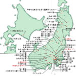 「日本のさくら名所100選」一覧地図（北・東日本）