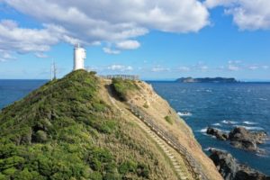 蒲生田岬灯台への階段(阿南市)