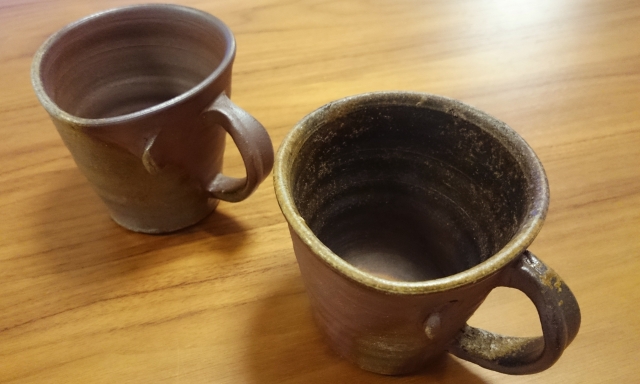 備前焼のコーヒーカップ